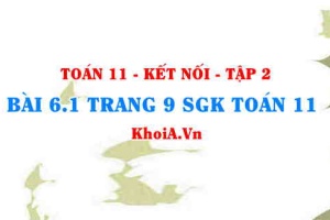 Bài 6.1 trang 9 Toán 11 Kết nối tri thức Tập 2